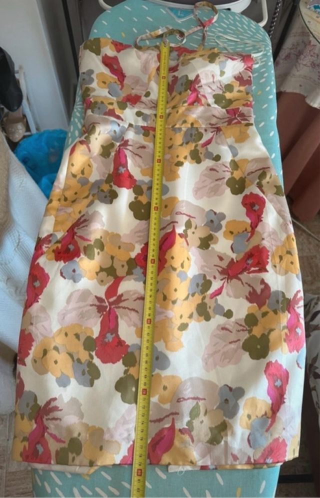 Vestido palabra de honor multicolor