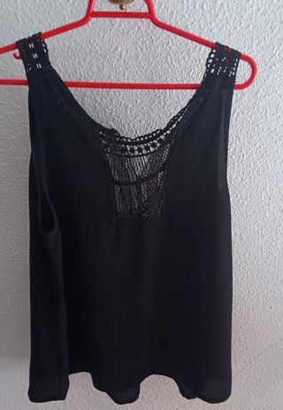 Pack 2 Camisetas negra tirantes