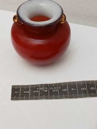 Vaso Murano rosso e bianco