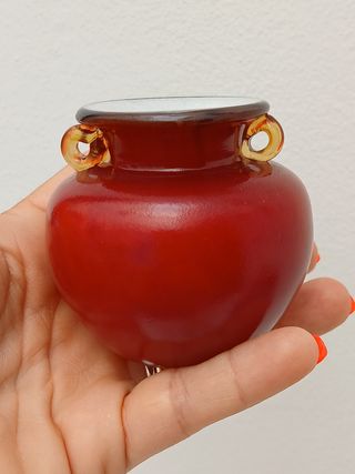 Vaso Murano rosso e bianco