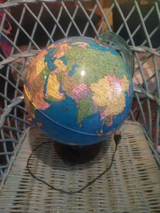 Lampada a sfera del mondo