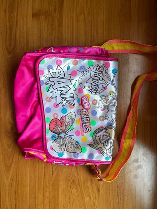 Bolso bandolera rosa-amarillo