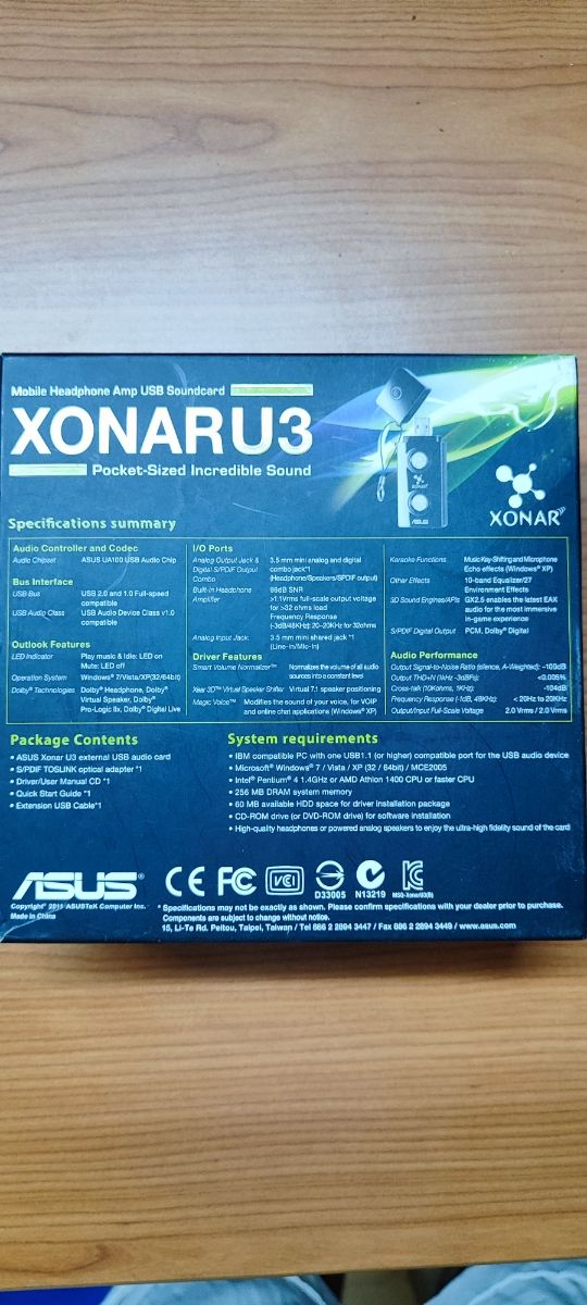 Asus XONAR U3 - Tarjeta de Sonido