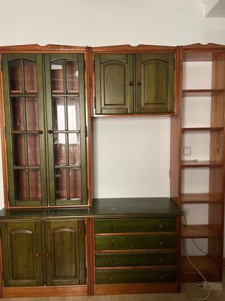 Mueble provenzal madera 7 piezas