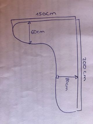 Escritorio madera marrón esquinero