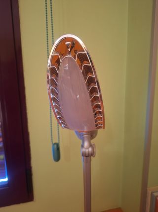 Flexo escritorio naranja y plata