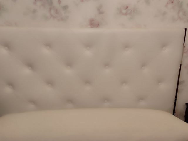 Cabecero cama blanco - Piel sintética