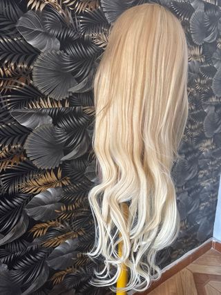 Peluca rubia larga - Cabello humano
