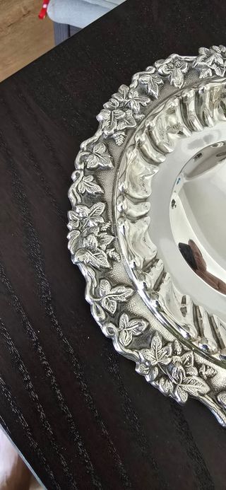 Plato plata maciza antiguo