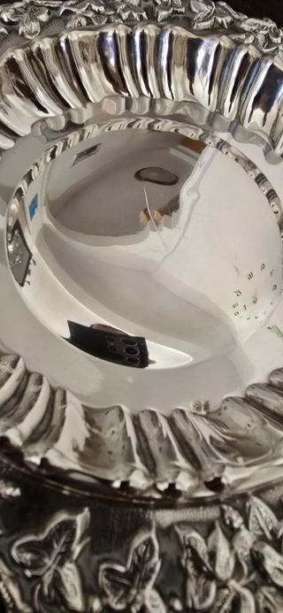 Plato plata maciza antiguo