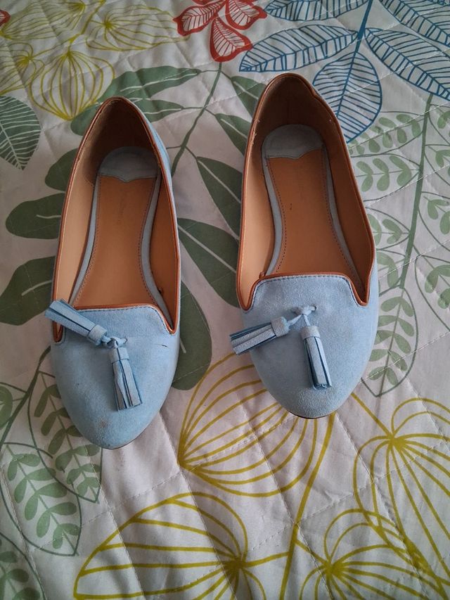 Zapatos planos azul marino