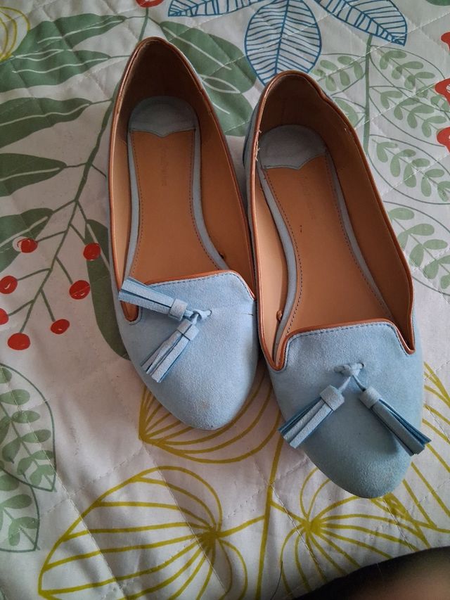 Zapatos planos azul marino