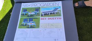 Set Duetto PROGARDEN - tumbona y sillas