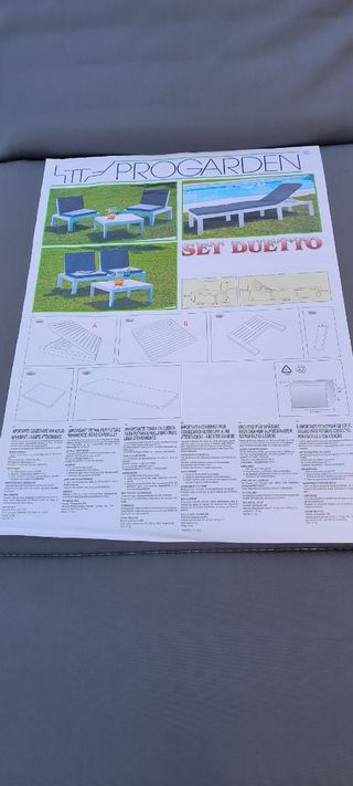 Set Duetto PROGARDEN - tumbona y sillas