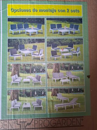 Set Duetto PROGARDEN - tumbona y sillas