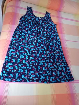 Vestido tirantes flores - Azul