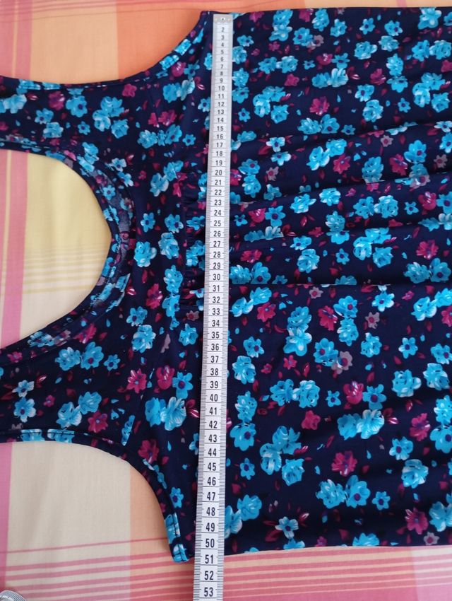 Vestido tirantes flores - Azul