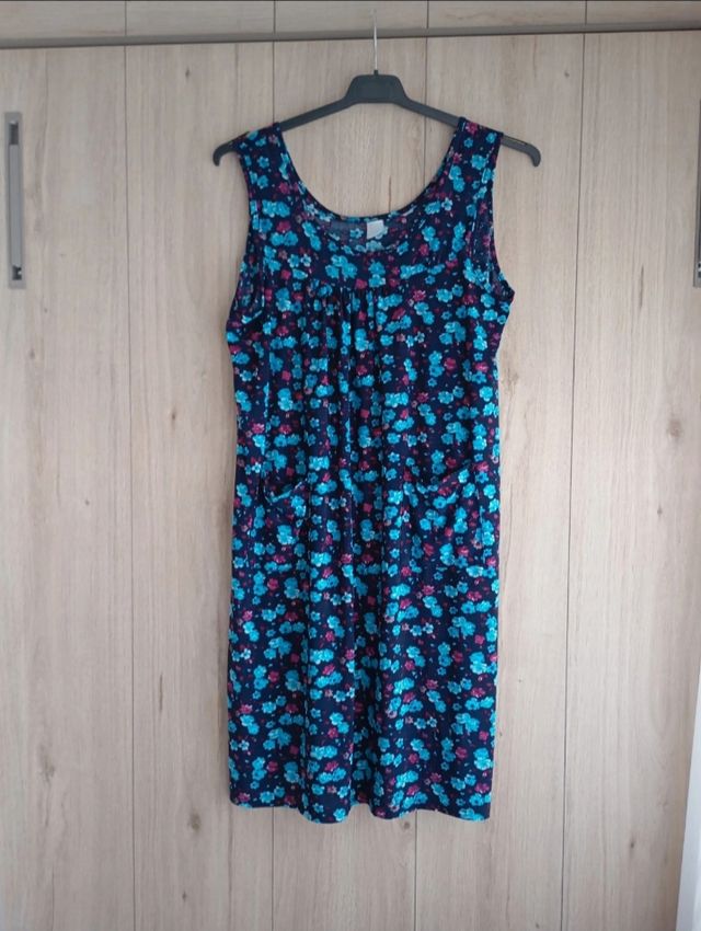 Vestido tirantes flores - Azul