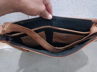 Maletín cuero marrón claro