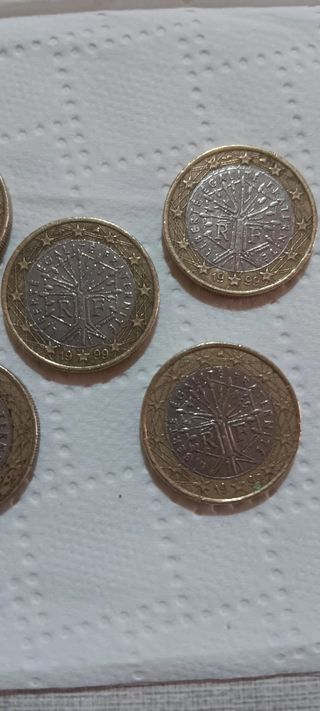 5 Monedas 1€ Francia