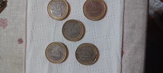 5 Monedas 1€ Francia