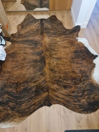 Alfombra piel vaca tricolor autentica