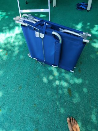 Tumbona Plegable Azul
