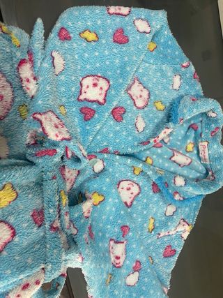 Albornoz infantil azul y rosa