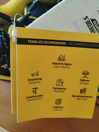 Zapatos Seguridad Paredes - Azul/Amarillo