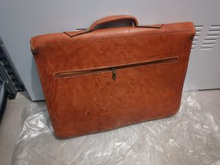 Maletín cuero marrón vintage