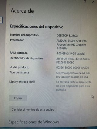 TODO Torre PC AMD A6-5400K
escritorio ,pantalla ..