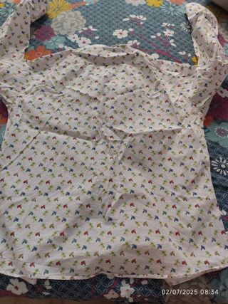 Camisa La Vespa - blanca estampada con motos vespa