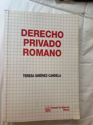 Derecho Privado Romano – Teresa Giménez Candela