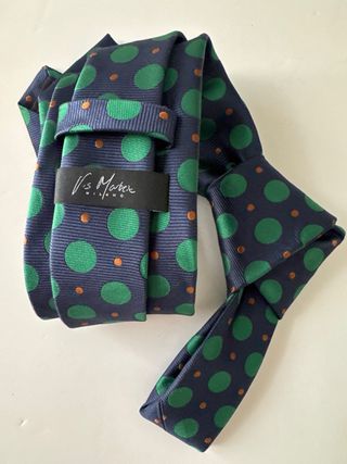 Corbata puntos azul-verde
