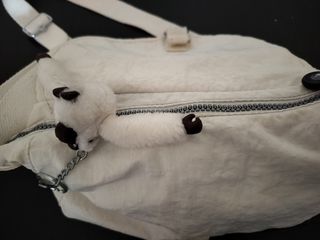 Bolso Kipling beige/blanco roto