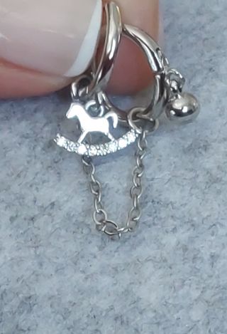 Pendientes Plata Caballo Mecedora