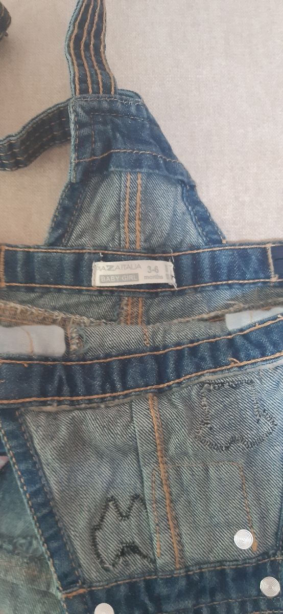 Salopette Jeans bimba 3-6 mesi