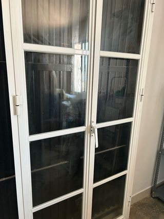 Puerta doble exterior blanca