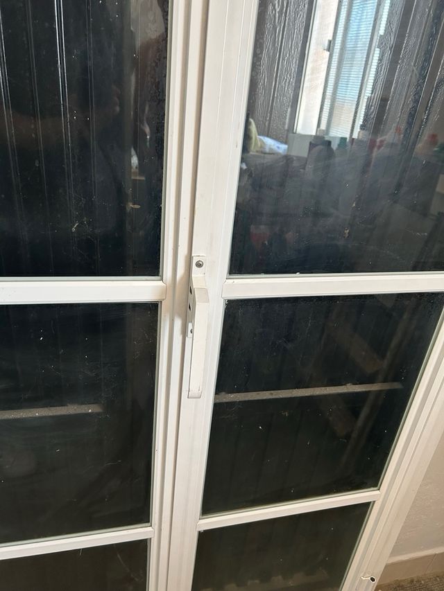 Puerta doble exterior blanca