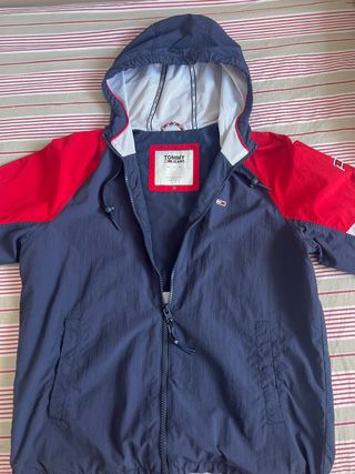 Cazadora Tommy Jeans L - Azul/Roja