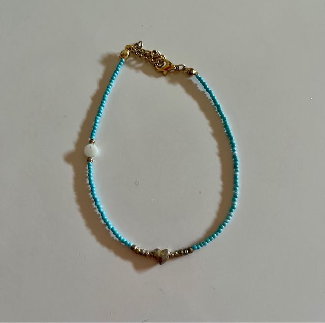 Cavigliera Turchese con Cuore Made in Grece