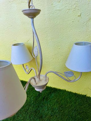 Lampara techo 3 tulipas - Beige