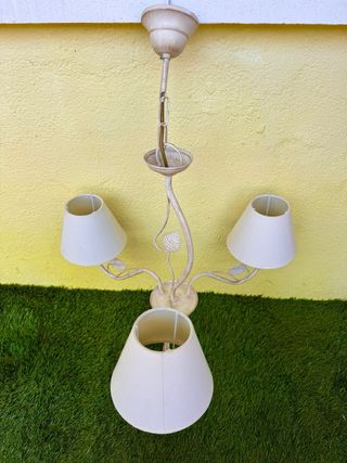 Lampara techo 3 tulipas - Beige