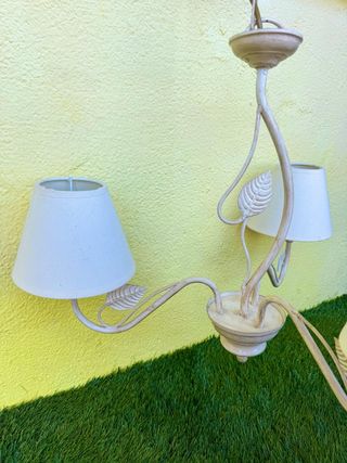 Lampara techo 3 tulipas - Beige