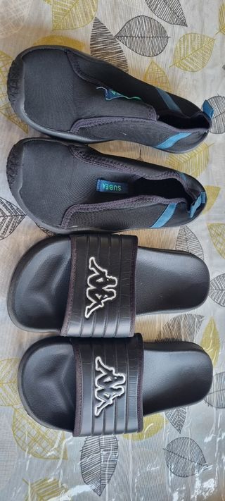 Escarpines Subea & Chanclas Kappa N°43