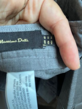 Traje massimo dutti  Gris