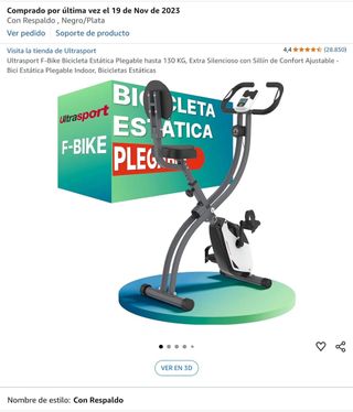 Bicicleta estática plegable Ultrasport F-Bike