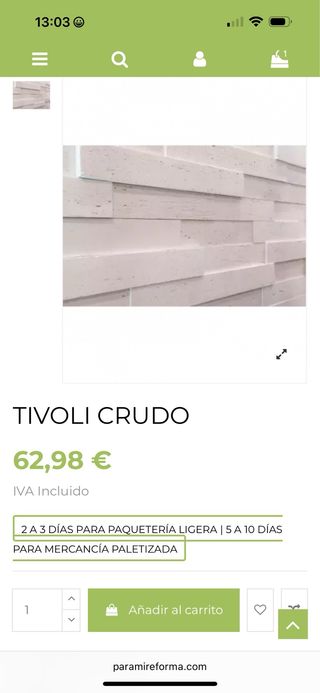 Revestimiento Tivoli imitación piedra (1m2)