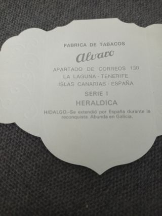 Vitola puros Álvaro Hidalgo