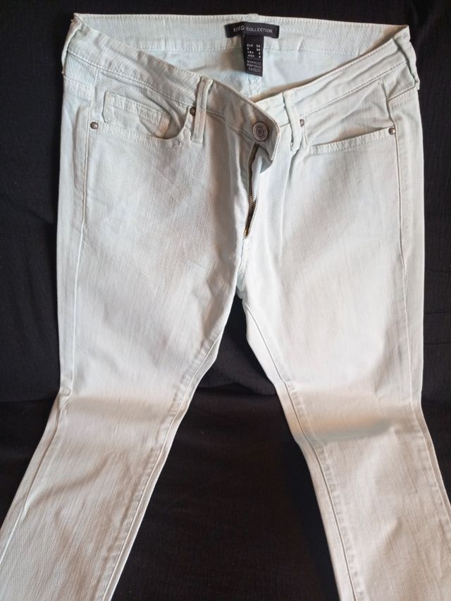 Vaqueros MNNG verde agua mujer, talla M